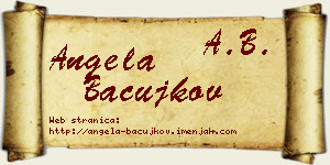 Angela Bačujkov vizit kartica